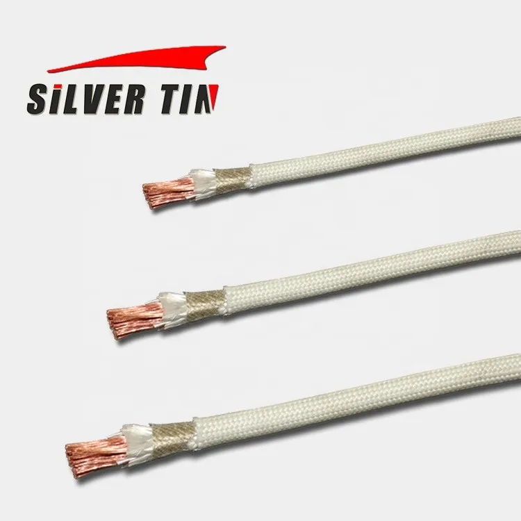 500C 600C 800C Fire resistant Mica-Glass insulated high temperature cable for induction coil heater