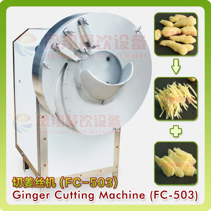 Machine for cutting ginger into wire or sheet