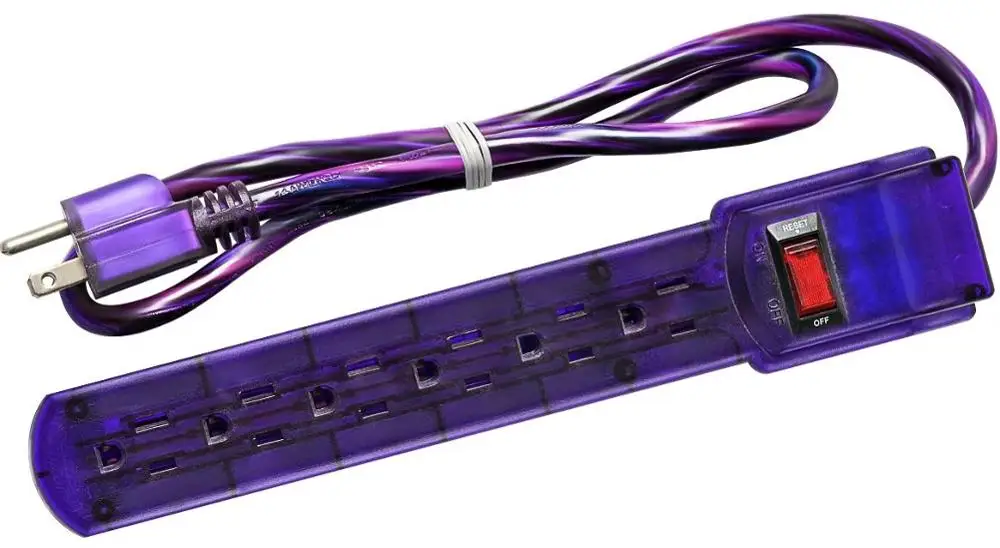 
6 Outlet Smart Power Strip With Surge Protector Extension Wire 3FT On/Off Lighted Switch 15A Circuit Breaker 