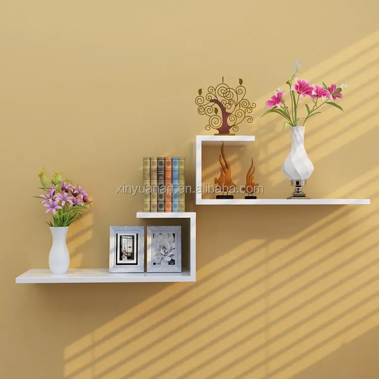 The Best Popular selling wood cube wall shelf decoration