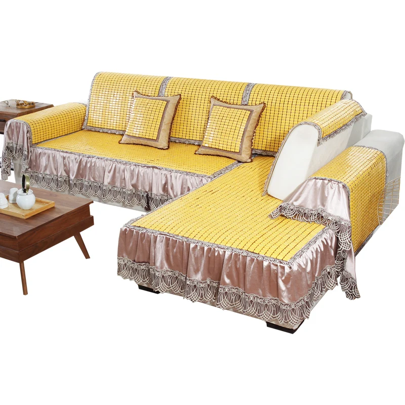 
Summer Cushion mat Non-Slip Cloth Sofa Cushion Summer Cool pad for Living Room Sofa Bamboo Mahjong slipcover Sofa 