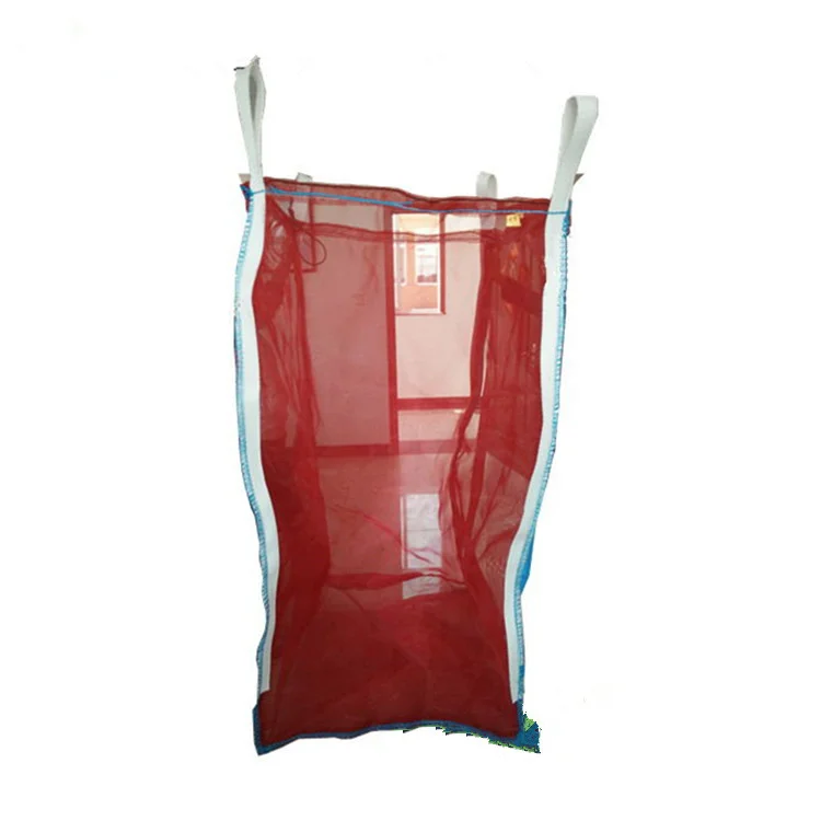 PP Vented Bulk Bag Super Sacks Mesh Square Breathable Big Bags Breathable 1 Ton Bag Top Full Open Accept Customized Logo CN;SHN