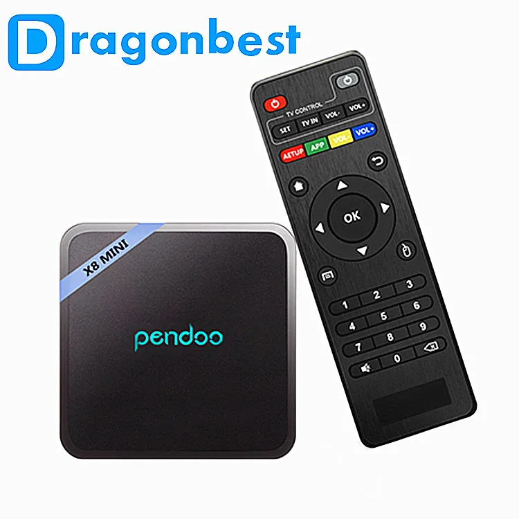 TV Box Pendoo X8 Mini 1Gb 8Gb Amgolic S905W для Android TV Box 4K Full HD видеоплеер четырехъядерный процессор