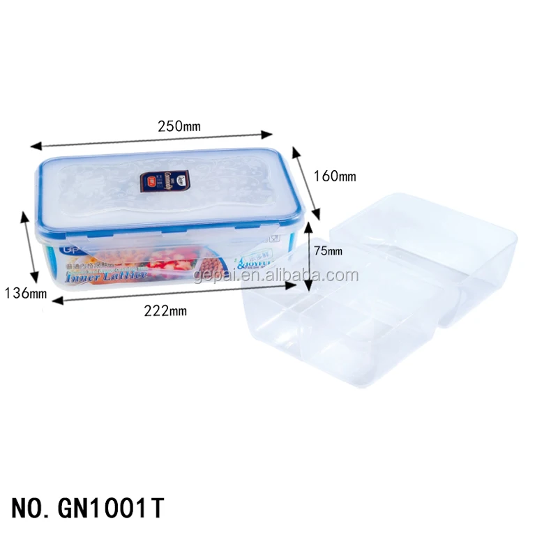 Factory 1750ml Modern 4-Compartment Plastic Bento Lunch Box Fresh-keeping Food Containers LFGB Rectangle Storage Bins