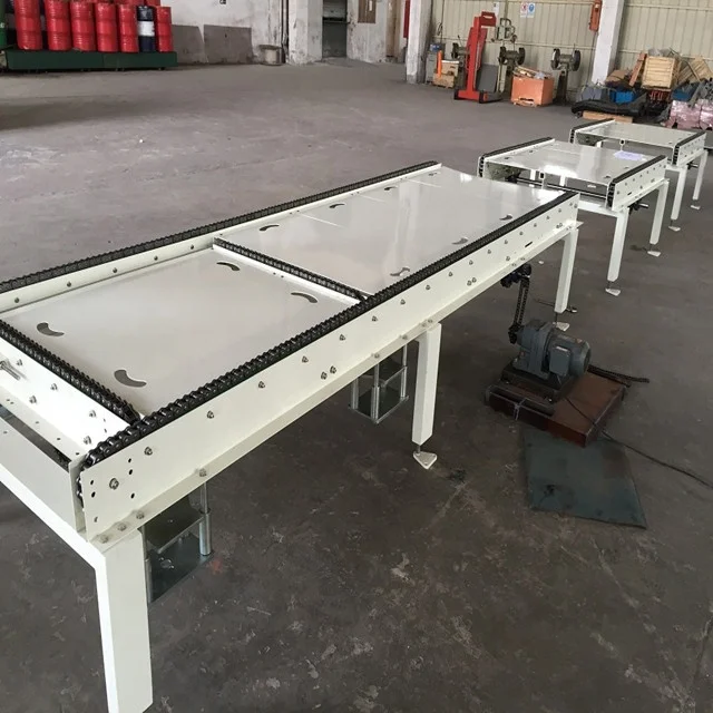 Chain  Pallet Transfer Turntable Powered Roller Conveyor