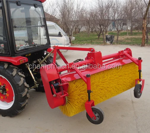 electric start tractor rear snow sweeper