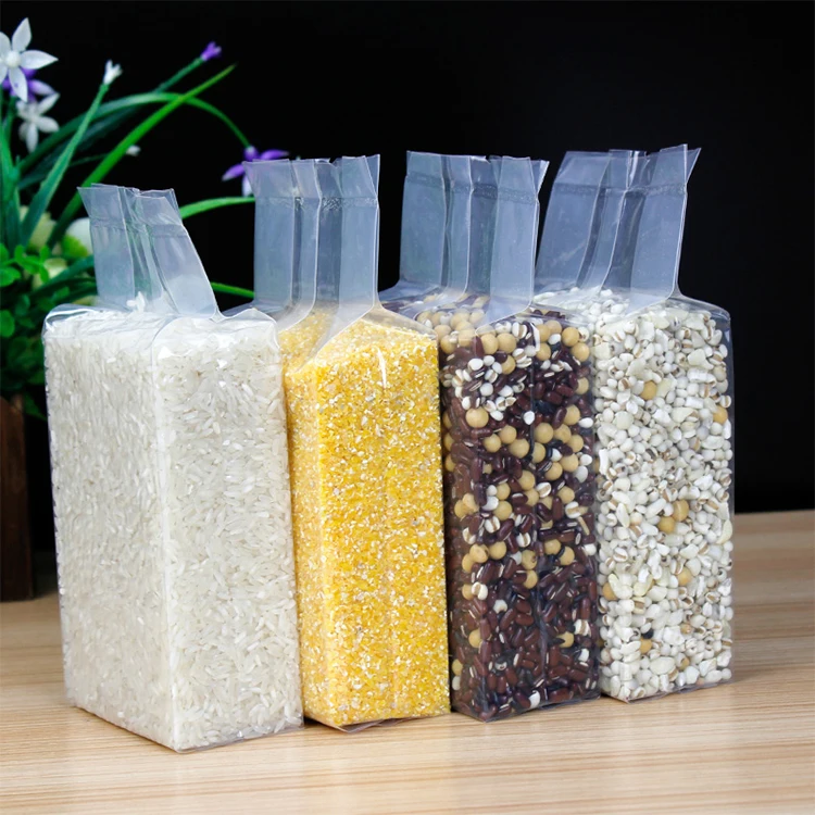 HOYO Custom Side Gusseted Bags Food Grade Vacuum Sealed Rice Packaging Plastic Bag For Rice Packaging