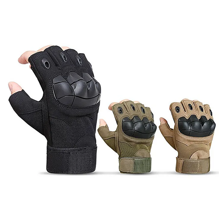 Gina Outdoor Wear-resistant Anti-slip Tactical Fingerless Gloves for Riding Cycling Motorcycle Driving Gloves