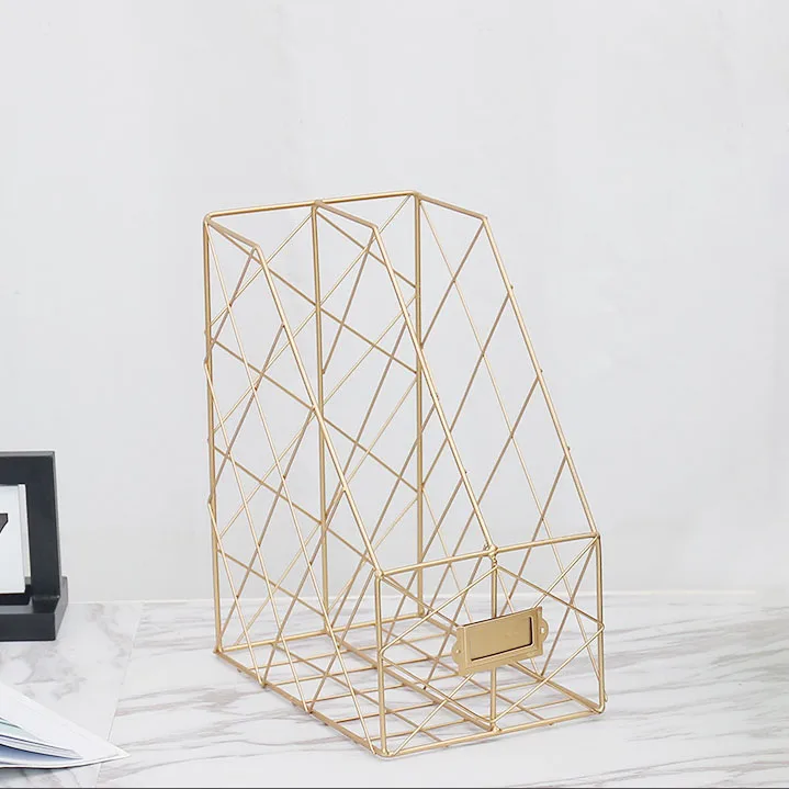 Прочные Декоративные подставки для магазинов, черные и золотые подставки для хранения документов