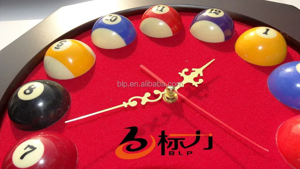 billiard snooker pool wooden wall clock billiard accessories for club use