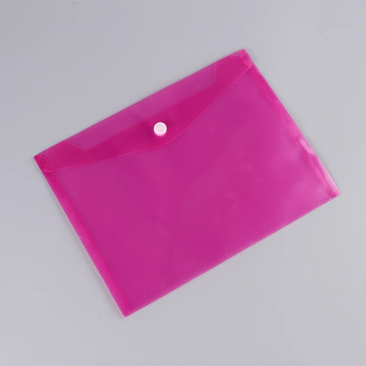 Hot Sale A4 A5 PP Document Bag With Button Waterproof A4 File Folder Bag