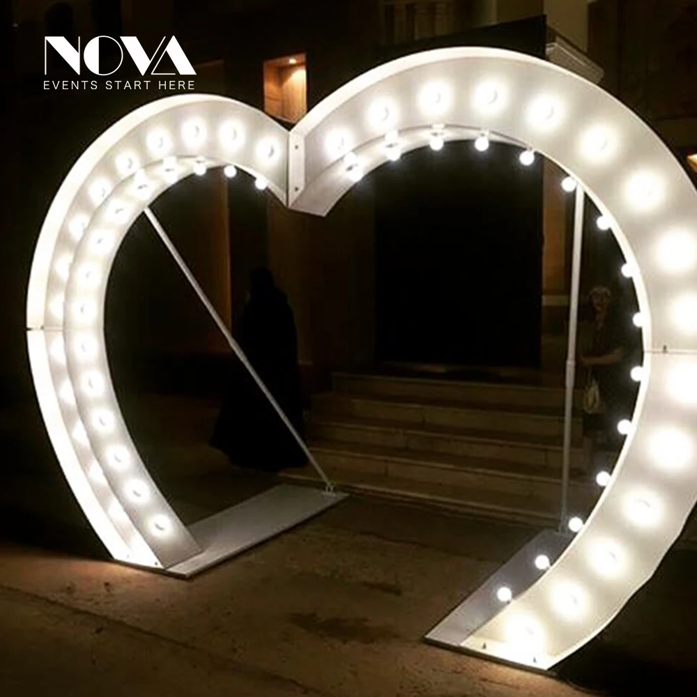 2021 Led Heart Arch For Wedding Decoration/ Heart Shaped Archway