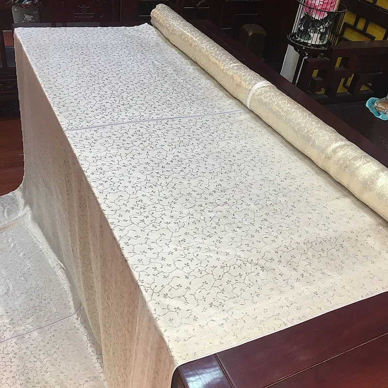 Золотая шелковая жаккардовая шелковая ткань