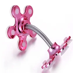 Sucker Stand for Cell Phone 360 degree Rotatable Metal Flower Magic Suction Cup Mobile Phone Holder Car Bracket