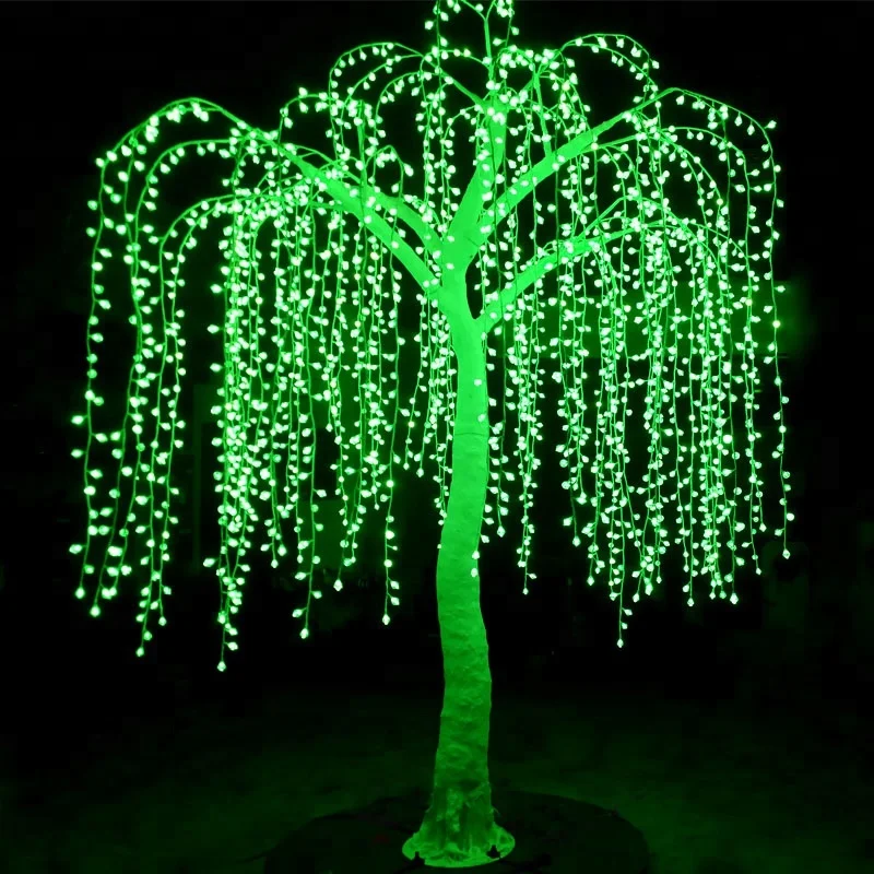 Wholesale Professional landscape artificial RGB color changing led weeping willow tree light
