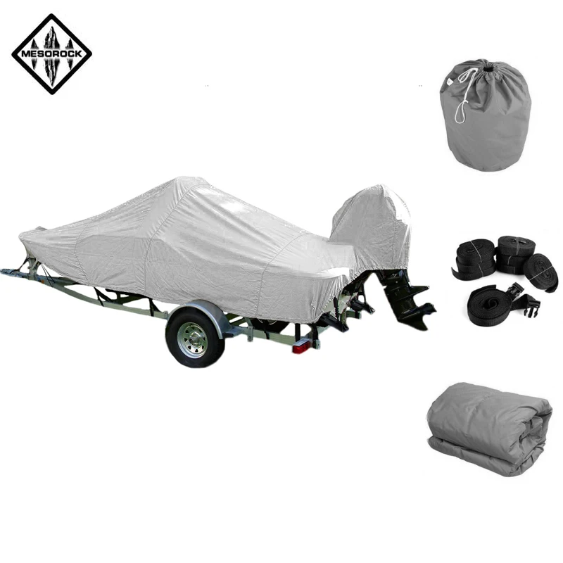 Heavy Duty Trailer Boat Cover for OutboardsTrolling Motors and Center Consoles