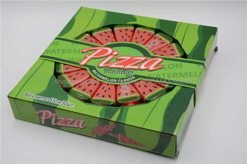 Pizza box упаковка вкусные фрукты в желе пудинг