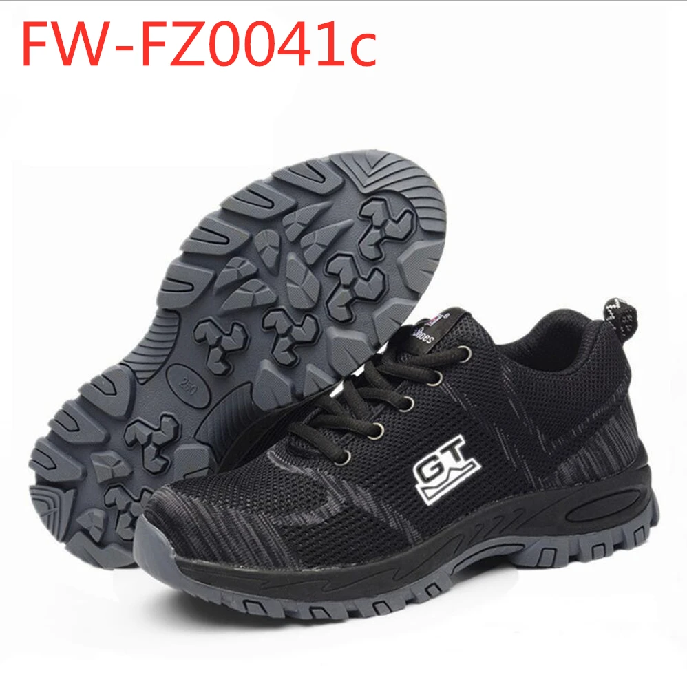 Модные мужские летние защитные ботинки со стальным носком дышащие рабочие сапоги мужские туризтические скальные ботинки FW-FZ0041