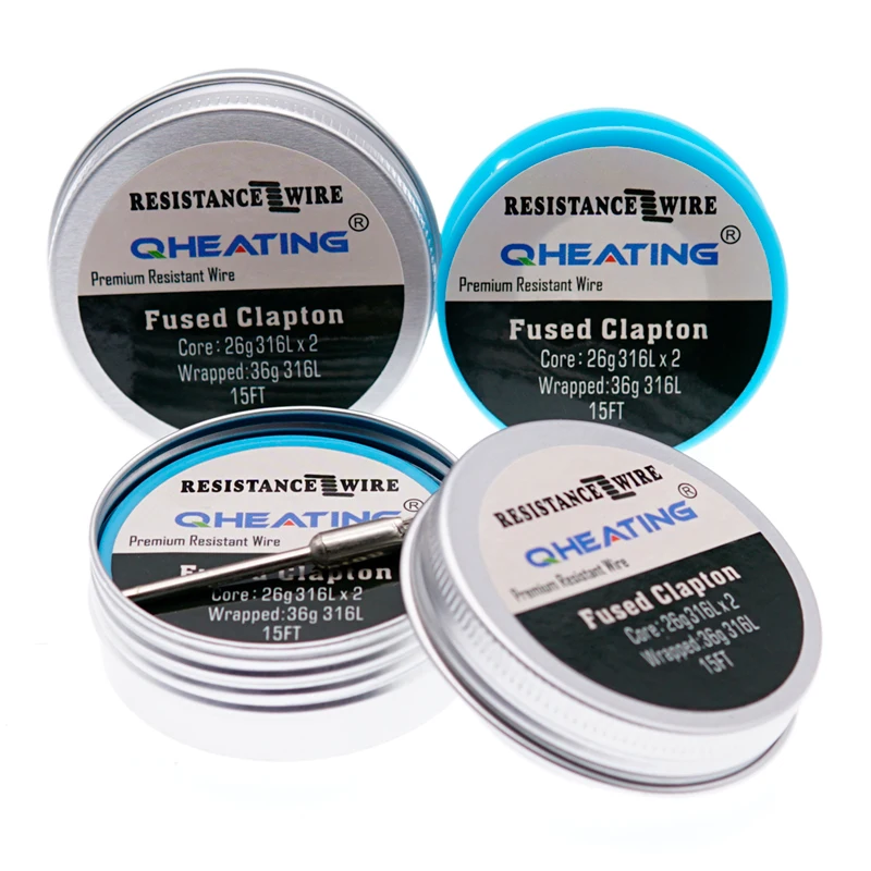 
NEW ARRIVALS FUSED CLAPTON COIL WRAPPED WITH 36G 316L SS 