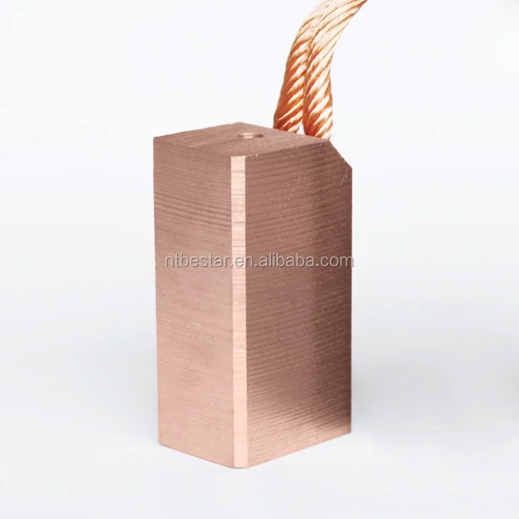 hot sale 25x32x60 copper generator carbon brush ,high quality free sample