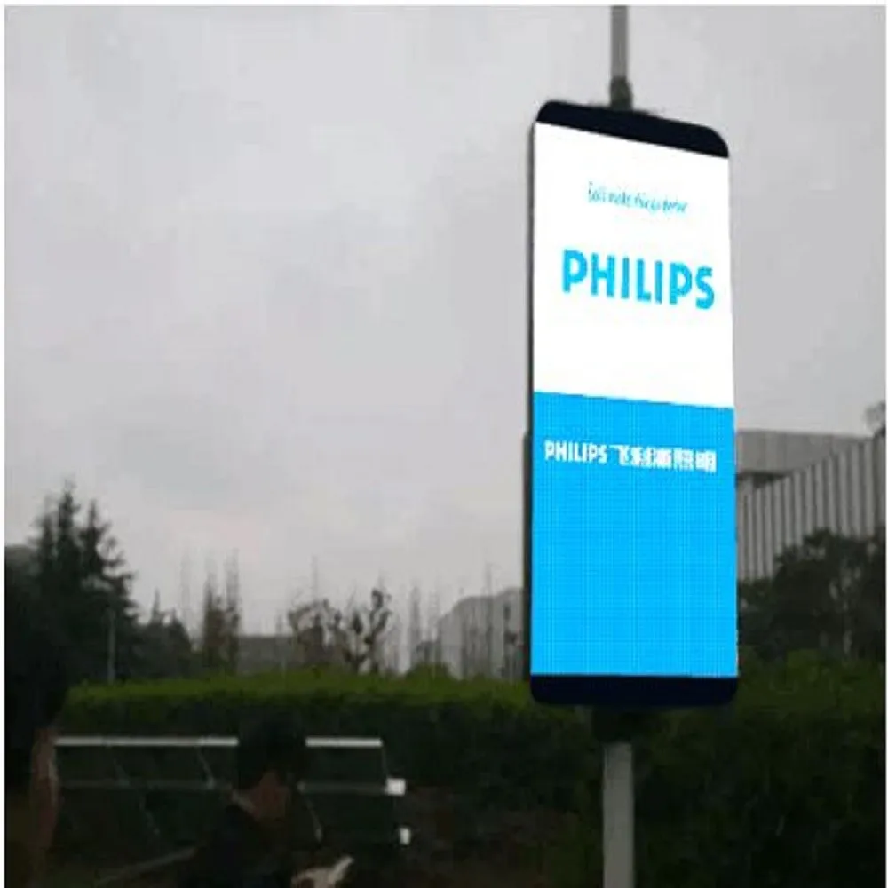 Street Advertising Equipment Light Pole Video Led Display