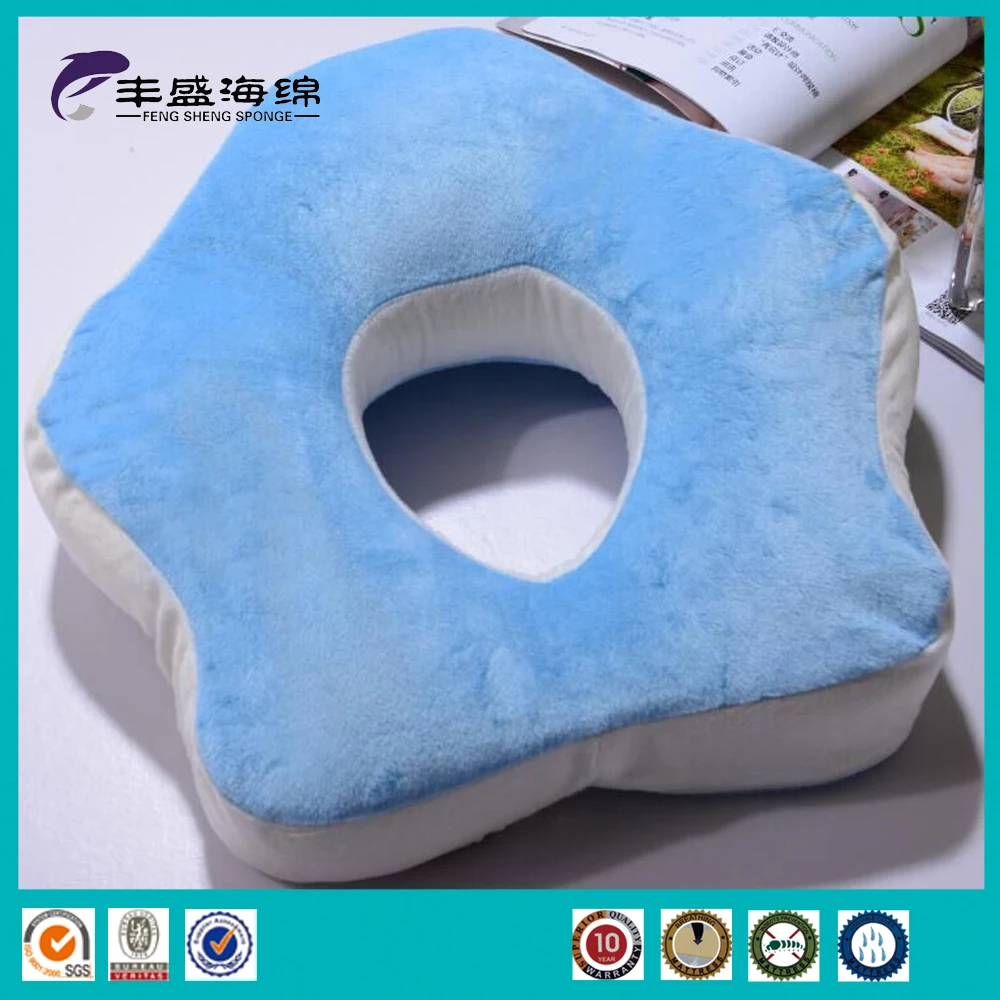 
The memory foam cushion siesta pillow with hole 