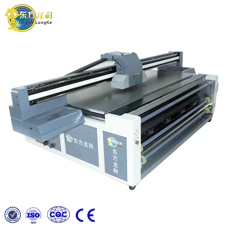 longke mass production relief embossing flat and UV roll to roll digital printer