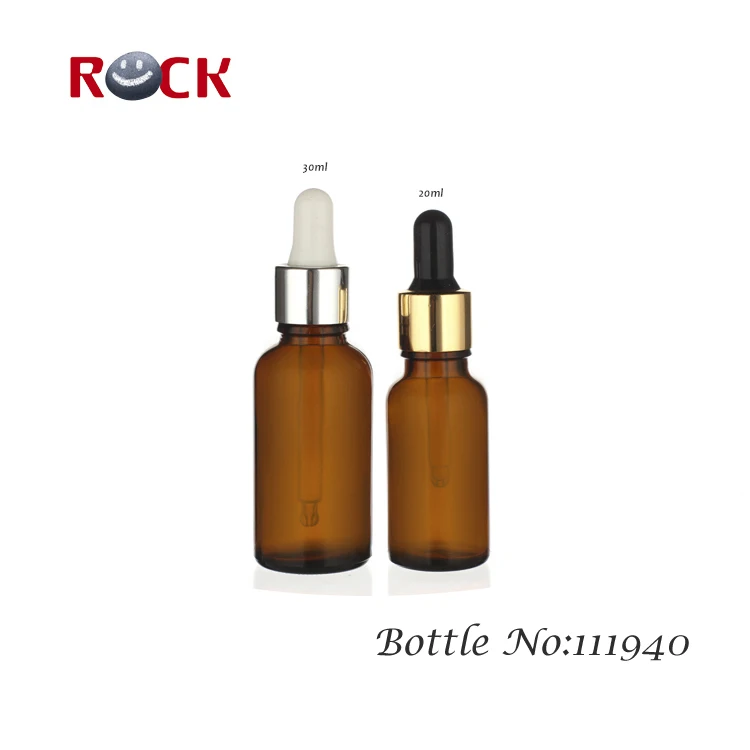 5ml 10ml 15ml 20ml 30ml 50ml 100ml Boston round amber essential oil glass  bottle with plastic insert screw cap