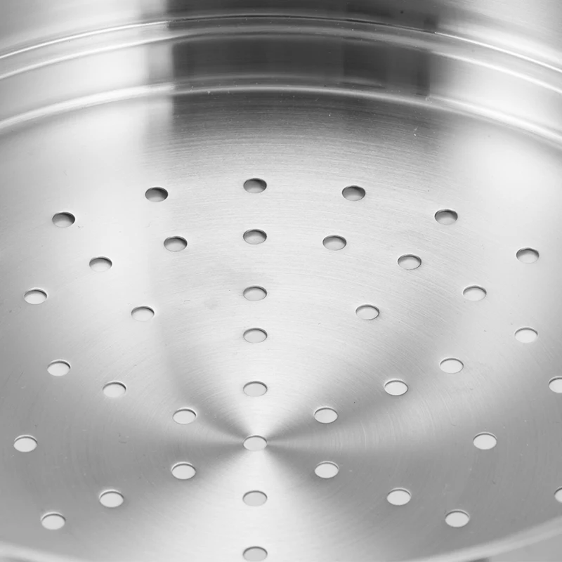 High Quality 304 stainless steel 3 layer cooking food steamer pot induction with glass lid