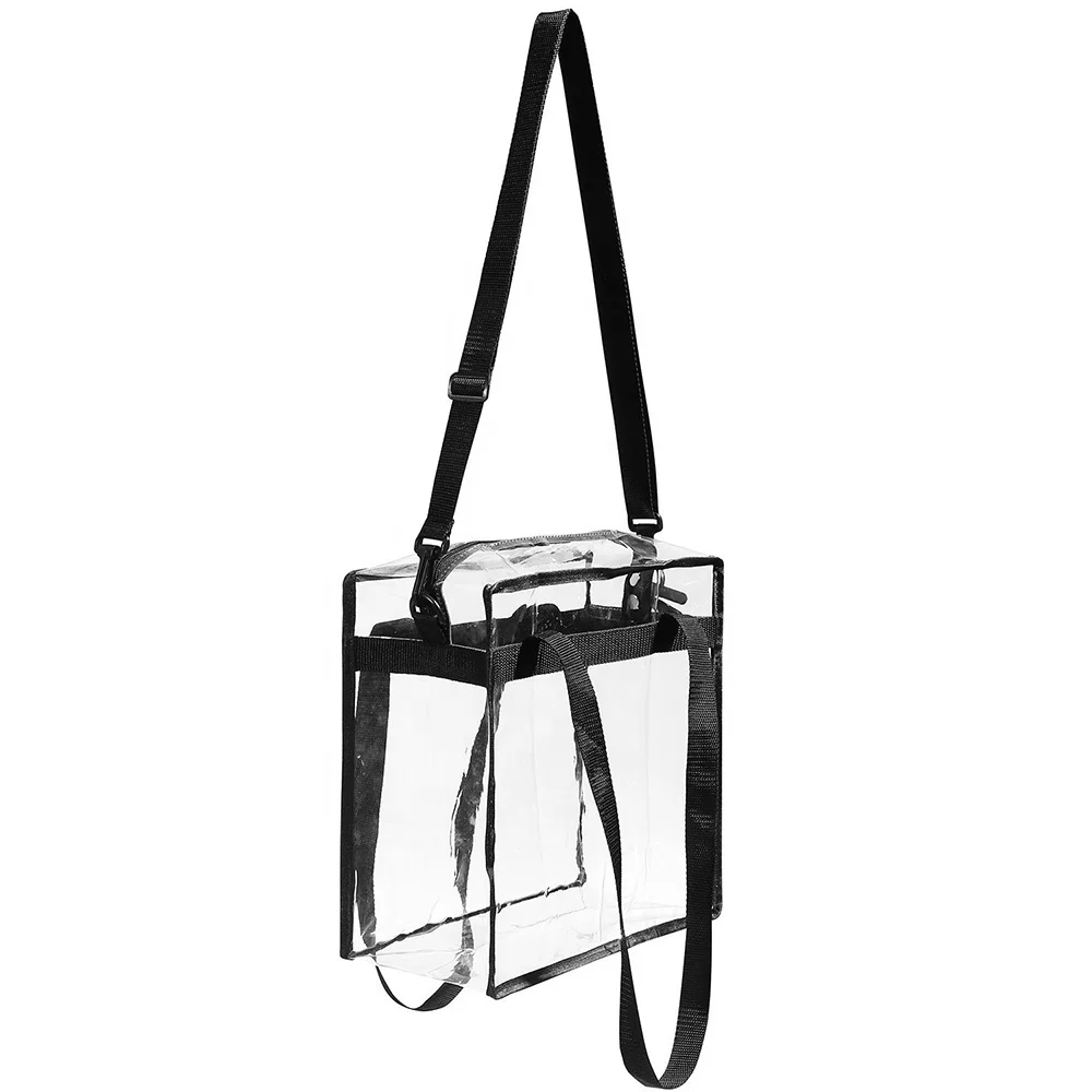 Wholesale Women Waterproof Security Shoulder Clear Tote bag Transparent PVC Beach Bag