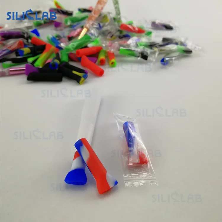 
Individual packaging with plastic bag cigar dry herb smoking mini cigarette rolling paper custom silicone filter tips glass 