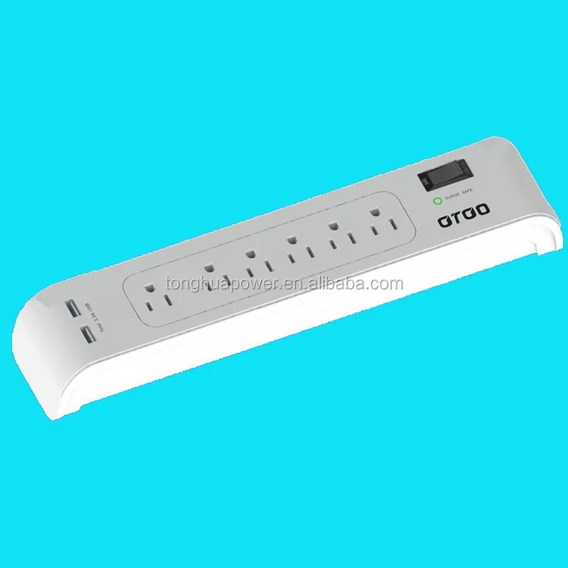 6  Outlet Power Socket with Plug Etl America Usb Multiple Surge Arrest with Surge Protector