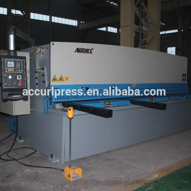  Accurl 6*4000mm Swing Beam Mini Hydraulic Metal Shearing Machine with E21s Control for Al plate