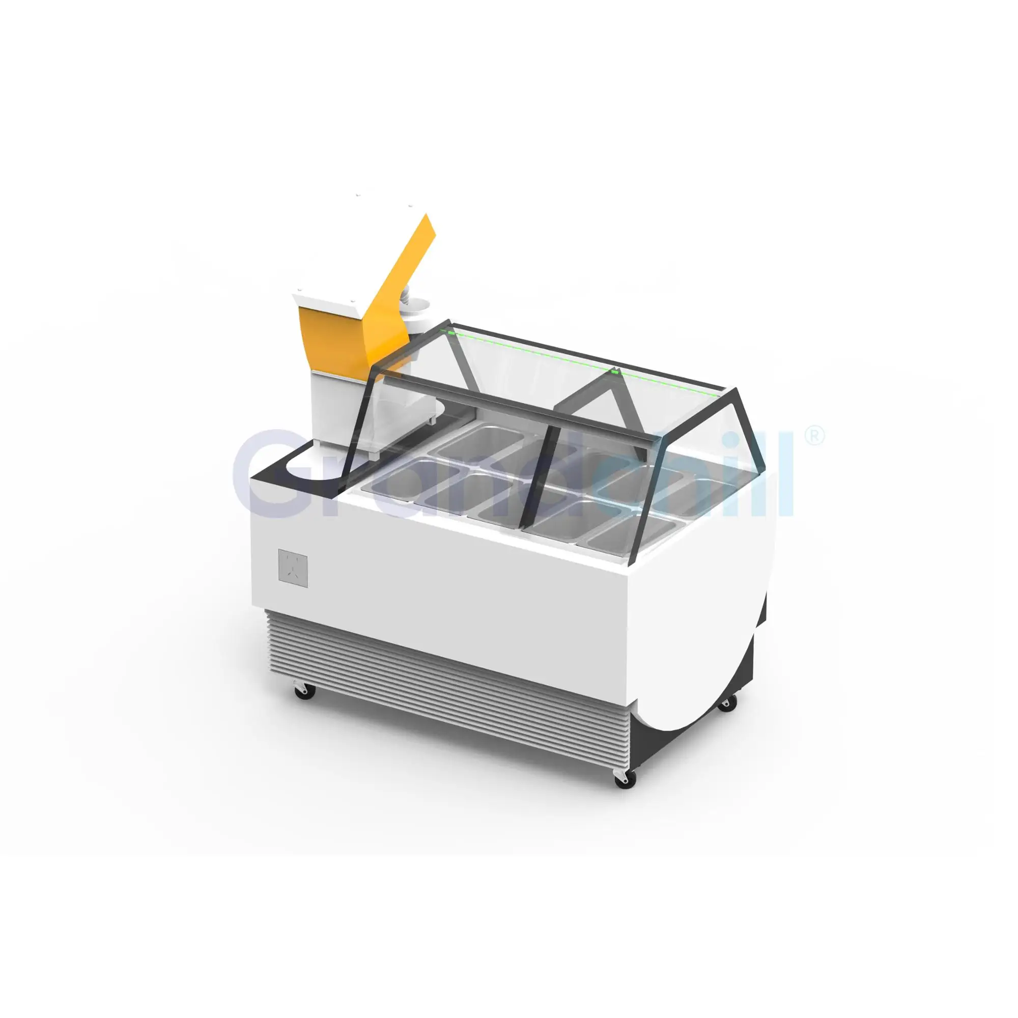 GC-IDA10 10 Pans Gelato Ice Cream and Fruit Display Counter Freezer