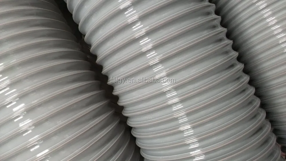 Pu гладкая стена пластиковый спиральный всасывающий шланг полиуретановая воздушная труба