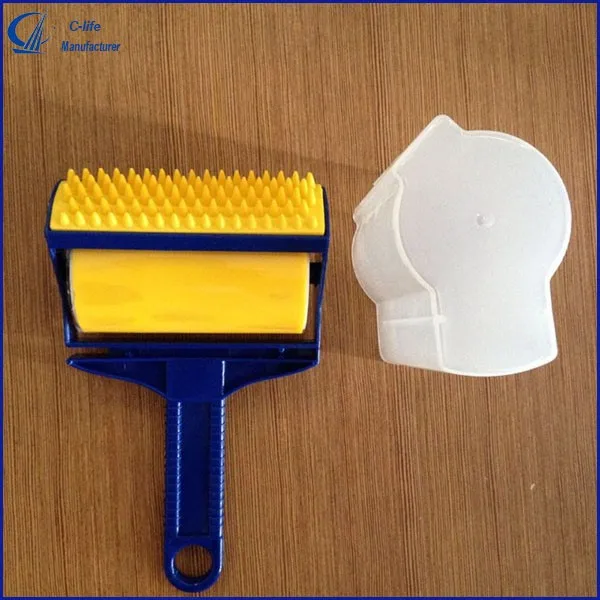 Reusable Pet Hair Picker Clothes Fur Fluff Sticky Lint Roller Remover Brush