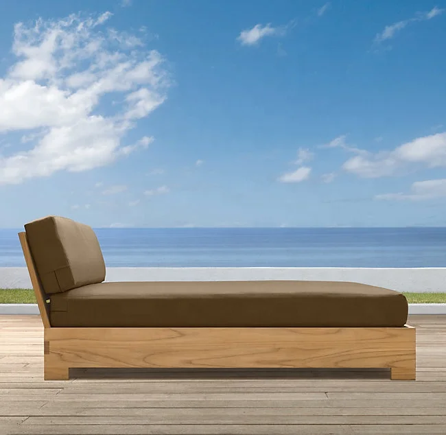 Luxury teak garden furniture outdoor daybed couch sofa teak bali daybed