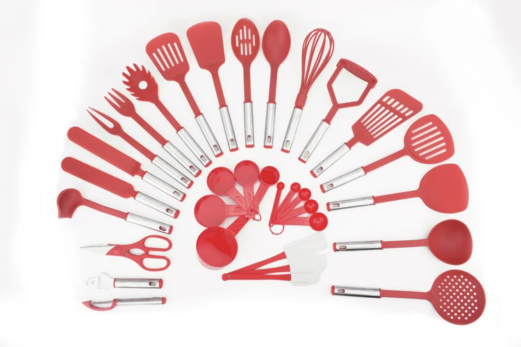 
Amazon nylon 42 pc stainless steel nonstick kitchen utensil set 