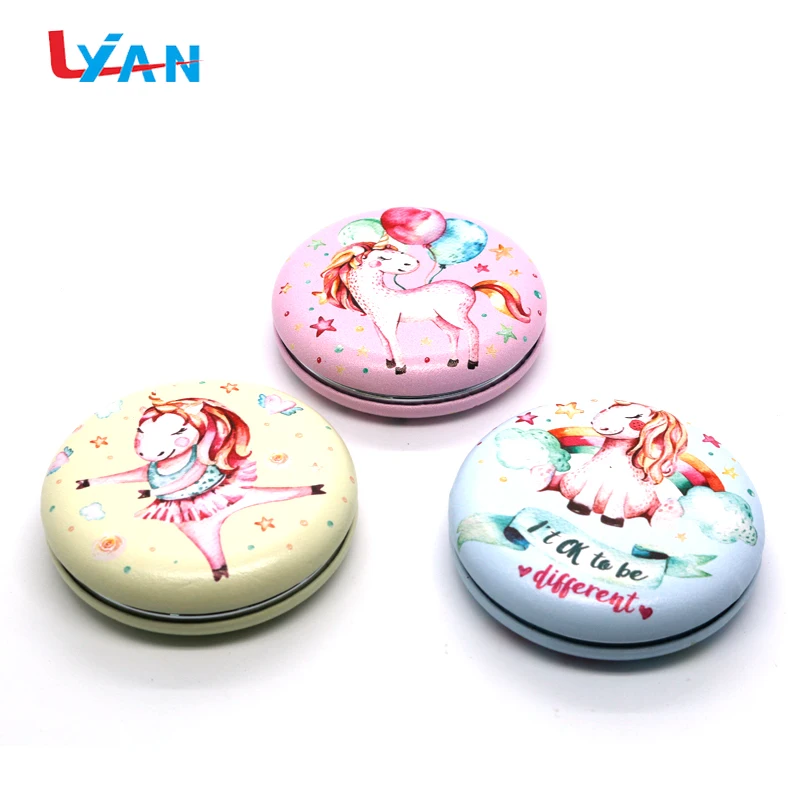 Custom Compact Private Label Pocket Mirror in Round Shape