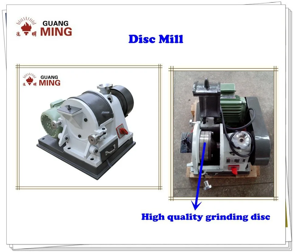 High speed electric rock disk mill processing ore, mineral, coal laboratory sample