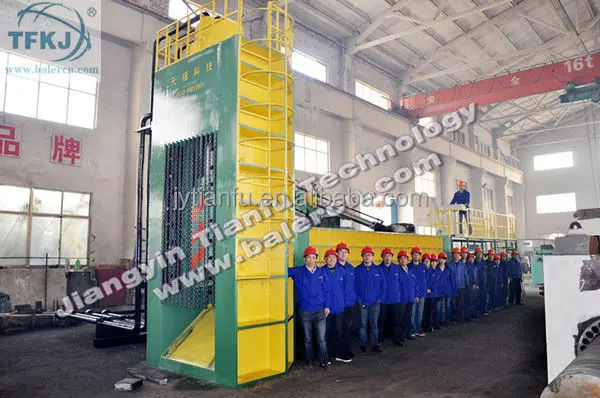 YDJ-6300 automatic feeding scrap metal baling shear for recycling