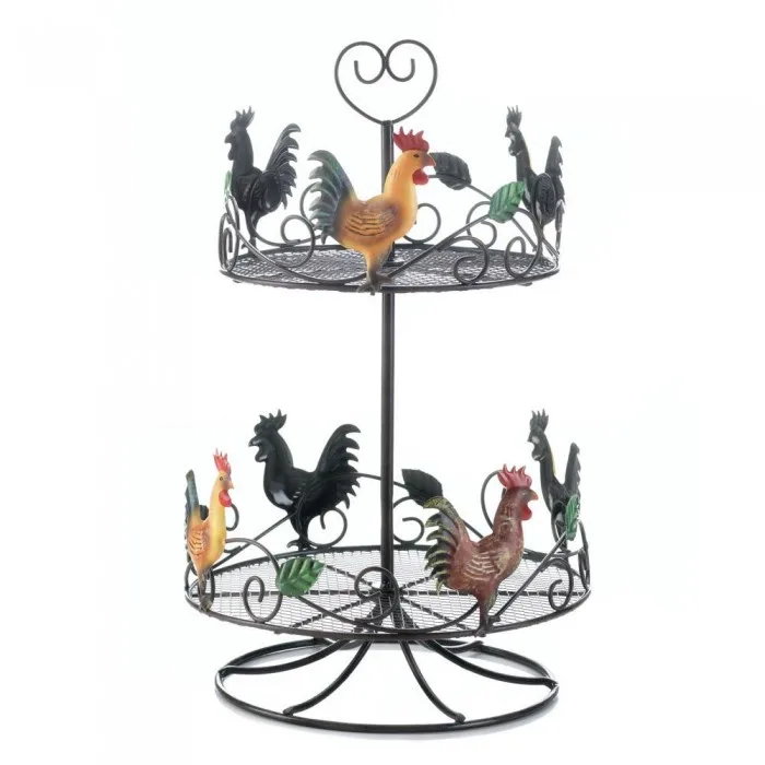 Rooster Display Kitchen Basket Home Use 3 Tier FOB XIAMEN Home Decor Eco-friendly Freestanding 600pcs CN;FUJ ISO 9001: 2000 GYG
