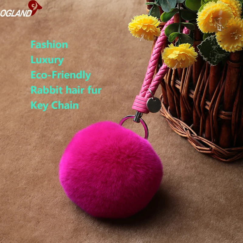 Fur ball Keychain by Fashion Rabbit plush hair