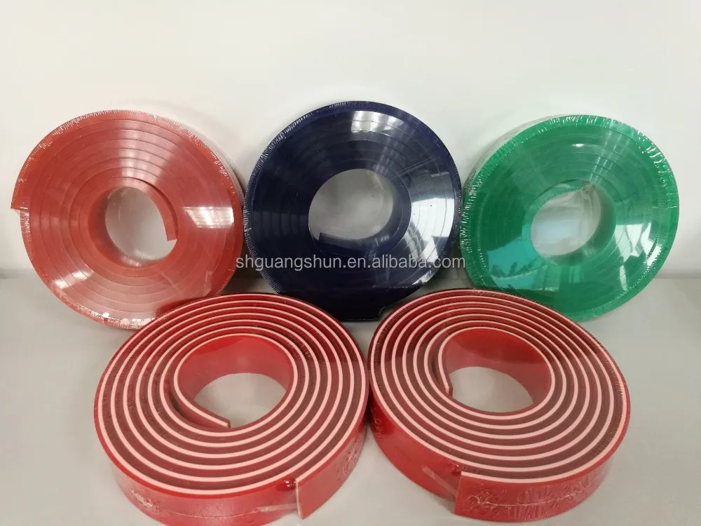 high quality shanghai Guangshun screen printing squeegee rubber/Four Color screen printing squeegee rubber