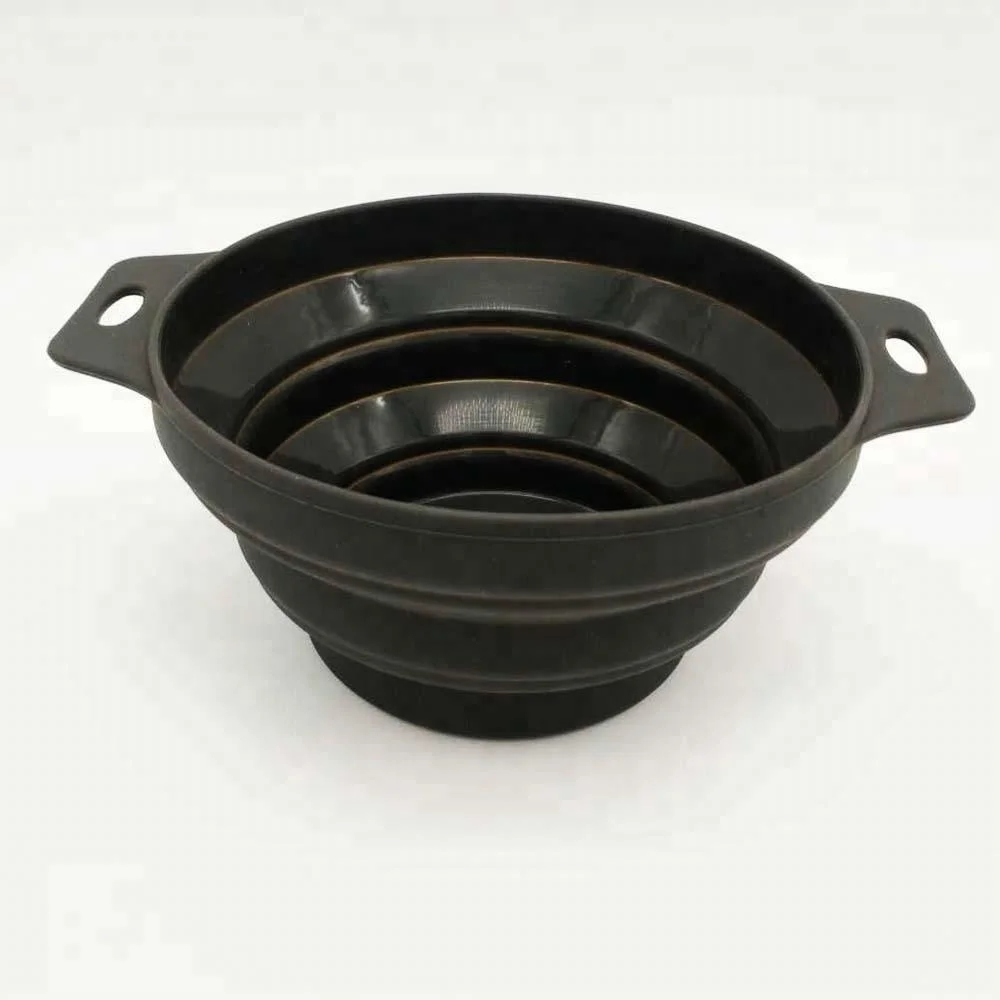 Портативный пищевой складной силикона собачья миска