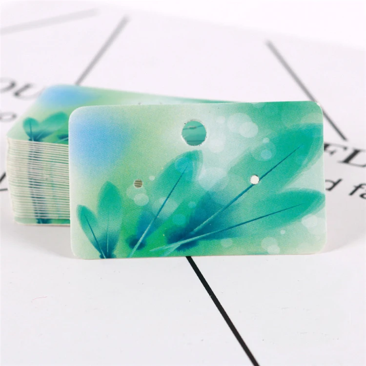 10Pcs/Bag Custom printed embossed paper necklace earring jewelry display cards for jewellery packing