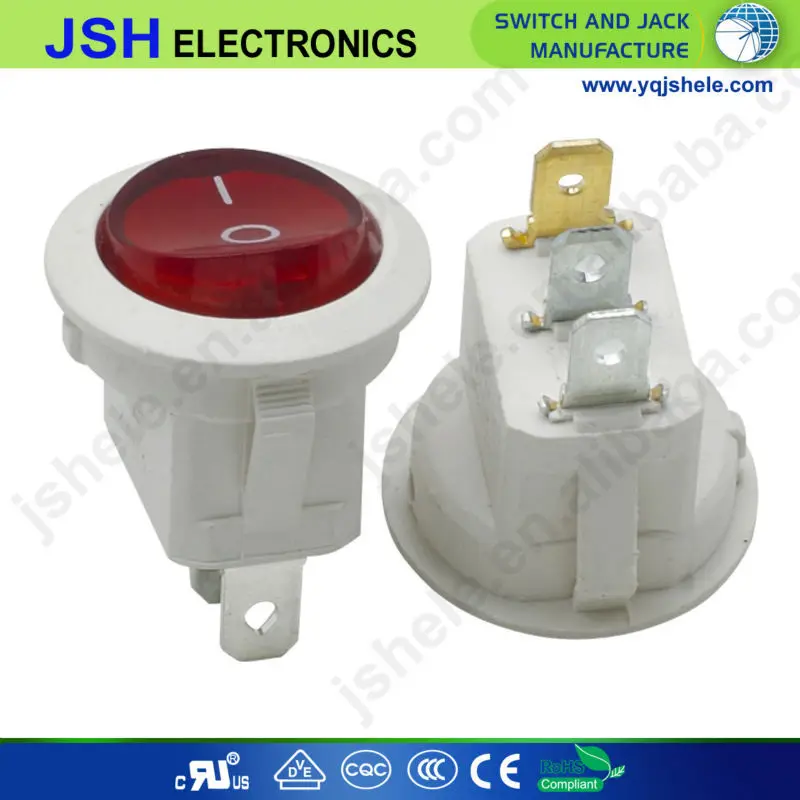 mini round vacuum cleaner oval rocker switch,egg boiler rocker switch,rocker switch 120v t85