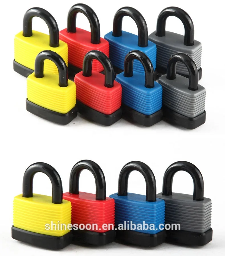 Colorful bike lock Simple design Padlock
