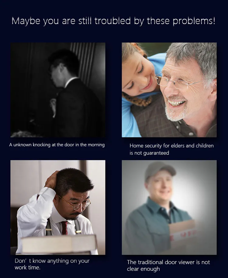 Высокое качество 2,8 дюймов беспроводной дверной просмотра пластиковой цифровой дверной глазок для безопасности дома BS-MK07A