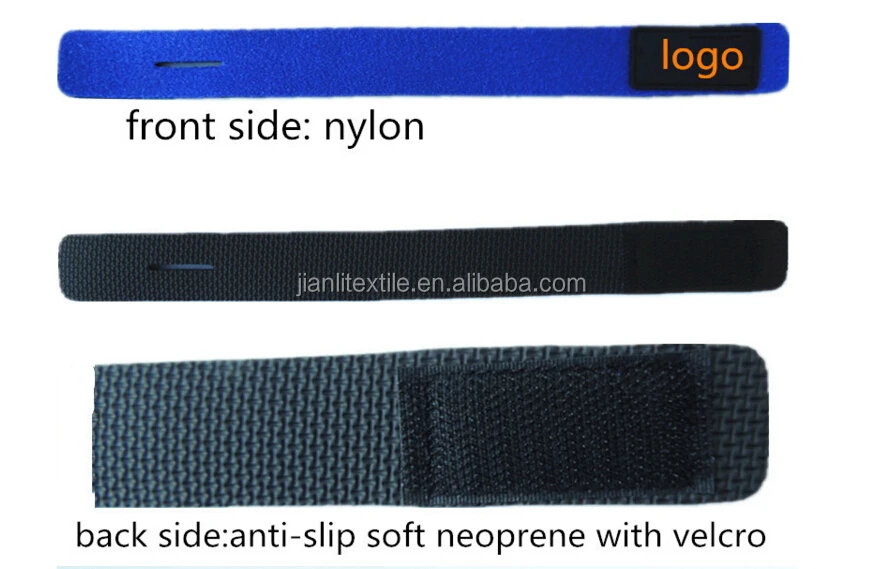 Outdoor Sports Soft Hook And Loop Neoprene rubber Fastening Fishing Rod Strap